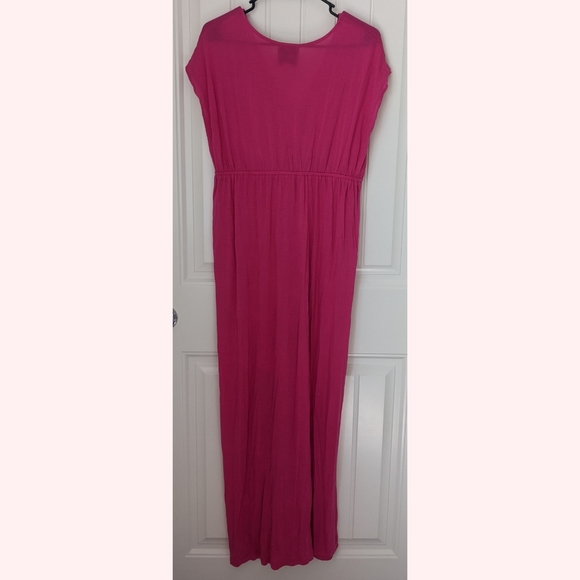 Pink Rose Pink Maxi Dress w/ Printed Floral Detail - Picture 2 of 6